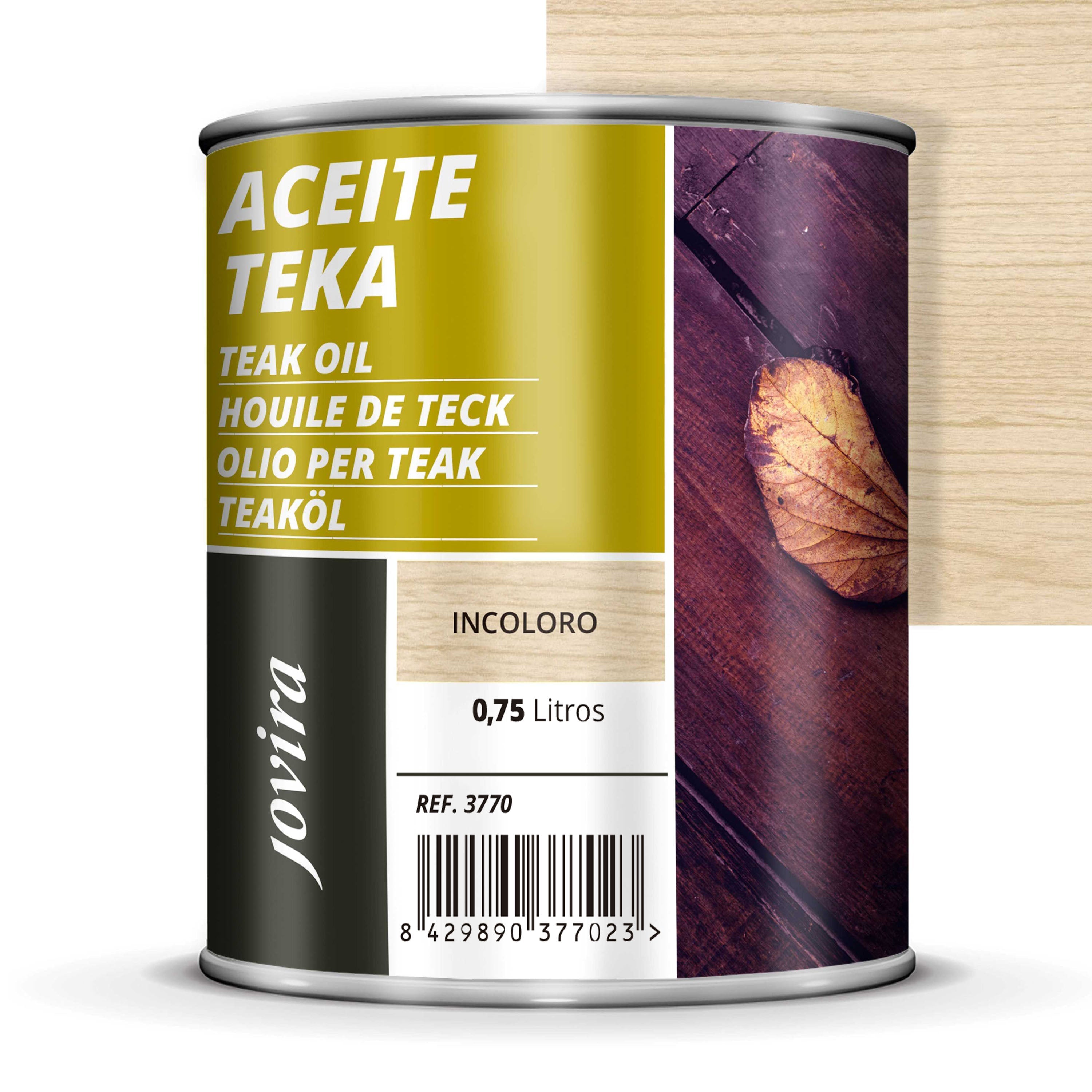 ACEITE TEKA, para madera exterior, Protección y restauración de la madera Teca en intemperie