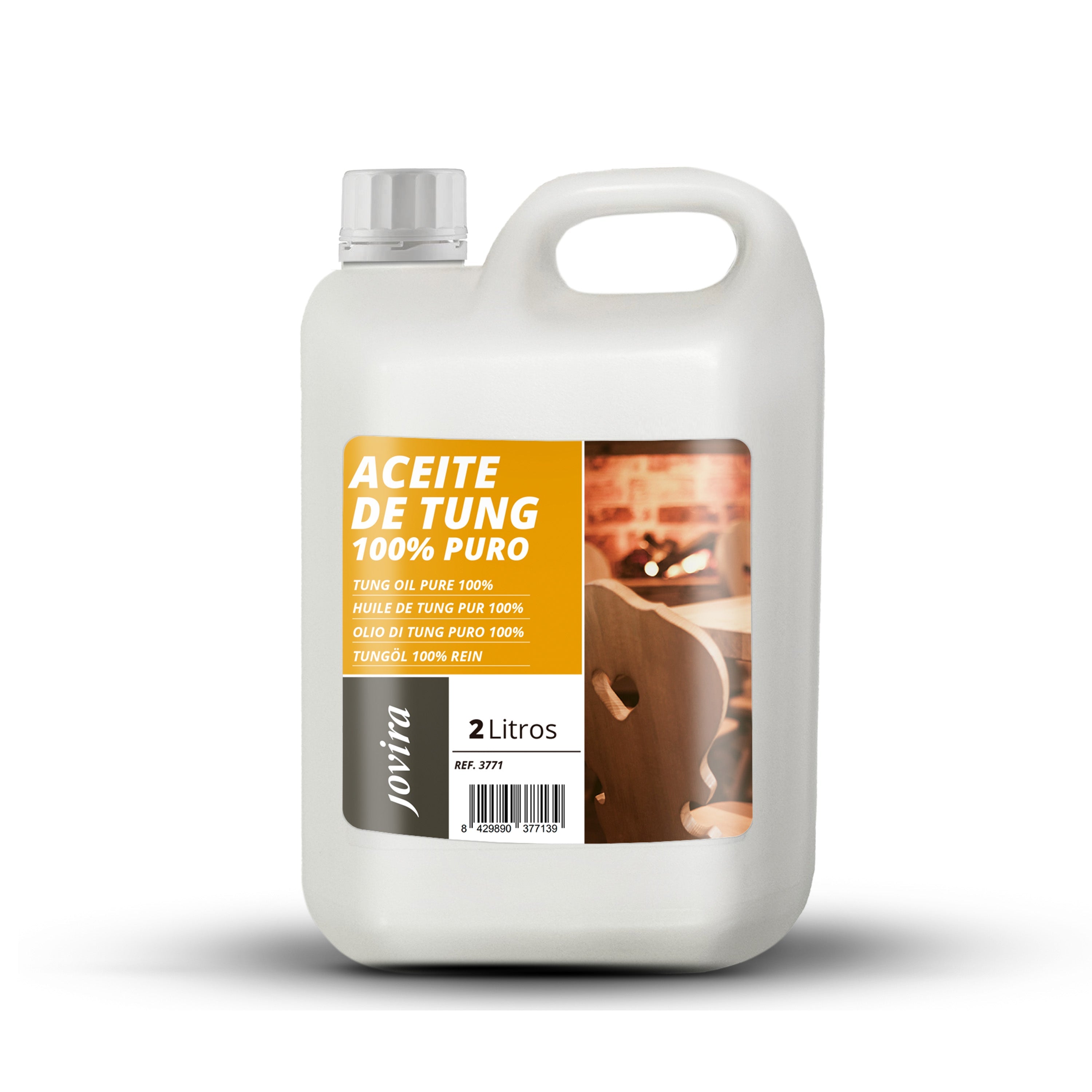 Aceite de Tung (100% Puro). Indicado para tratar la madera, protegiendola del sol y lluvia. Evita la entrada de humedades.