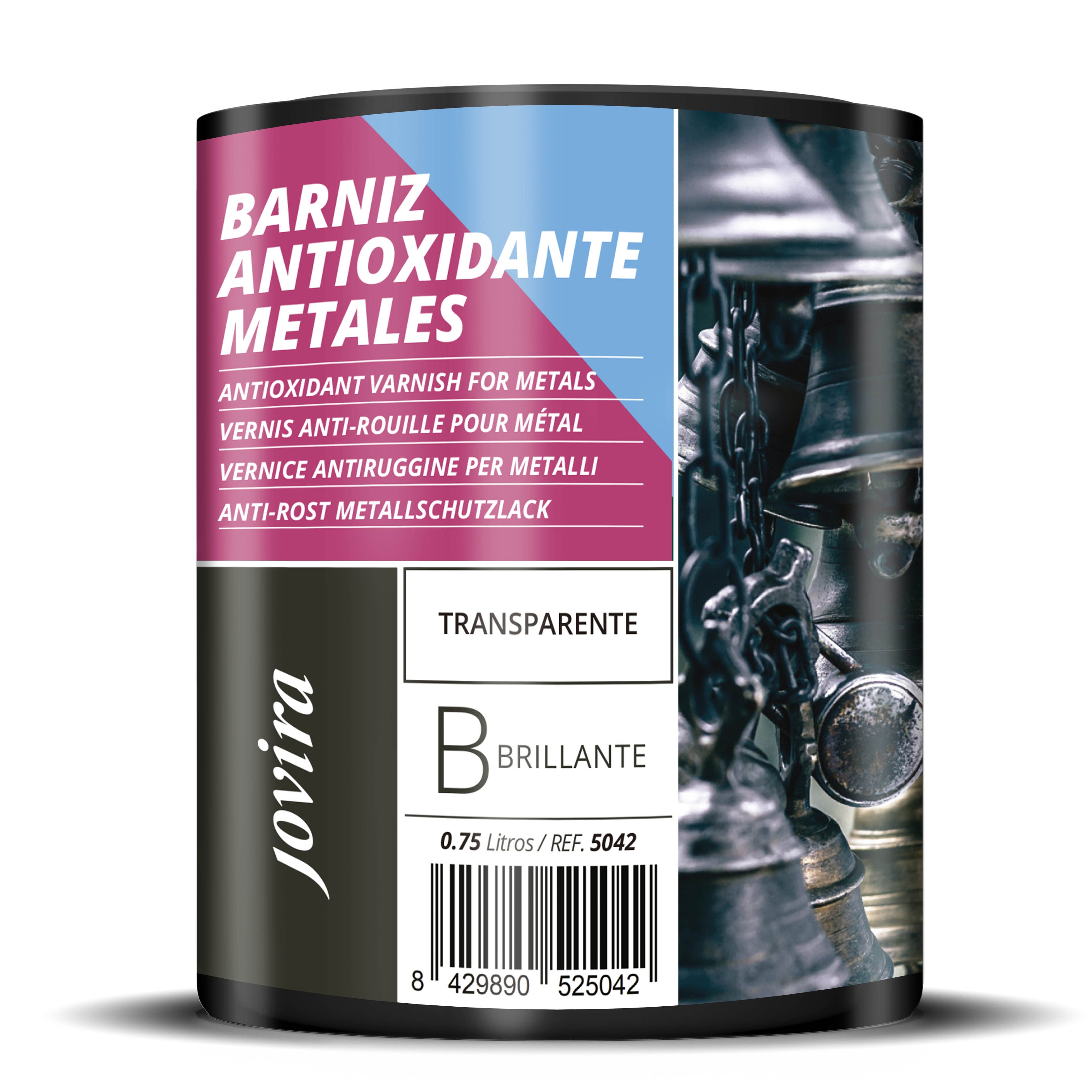 Barniz Antioxidante Metales Transparente Brillante al Agua