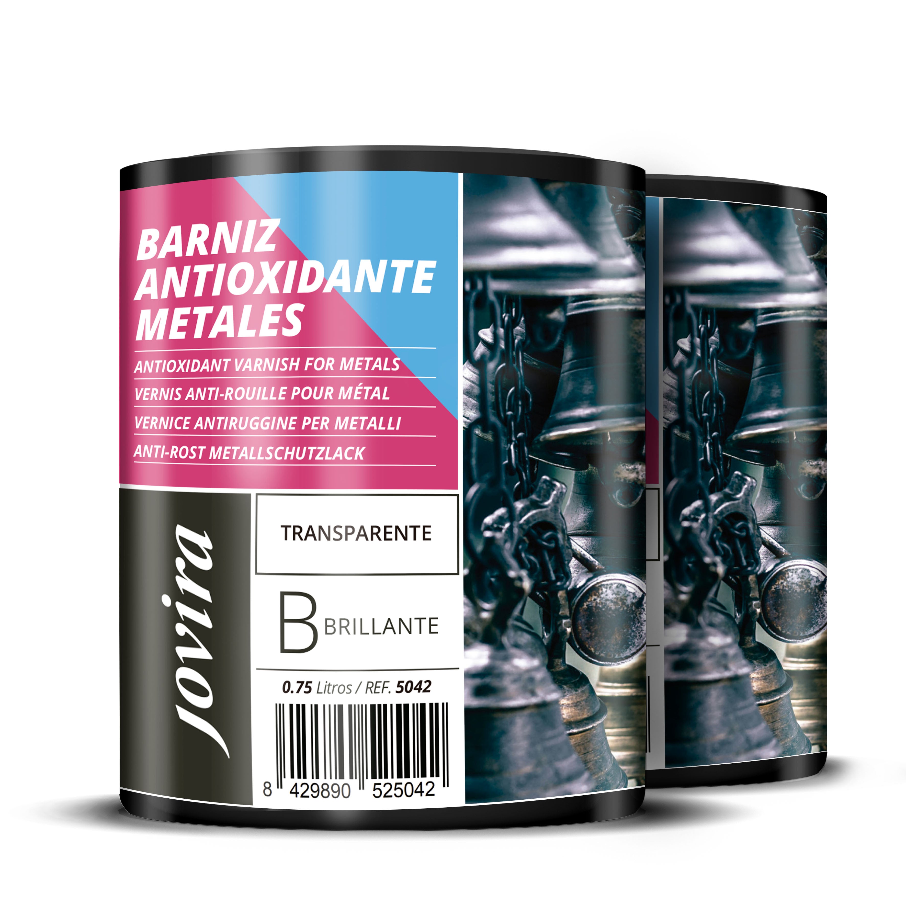 Barniz Antioxidante Metales Transparente Brillante al Agua