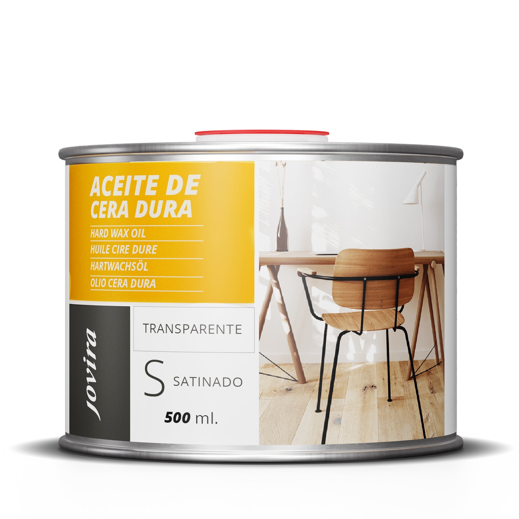 Aceite cera dura, incoloro, especial para uso en varios tipos de madera y suelos de madera.