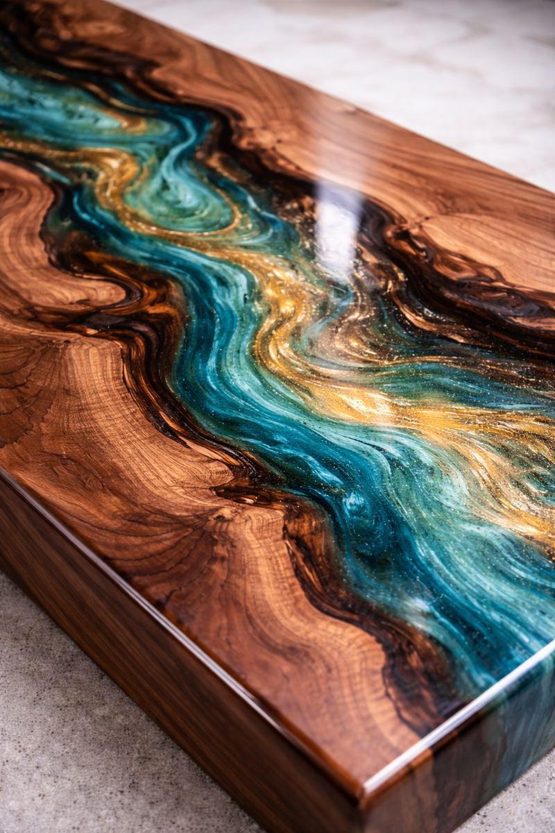 Resina Epoxi Transparente. Para manualidades, obras de arte, madera, mesas creativas madera, joyería artística, artesanía creativa, bricolaje.