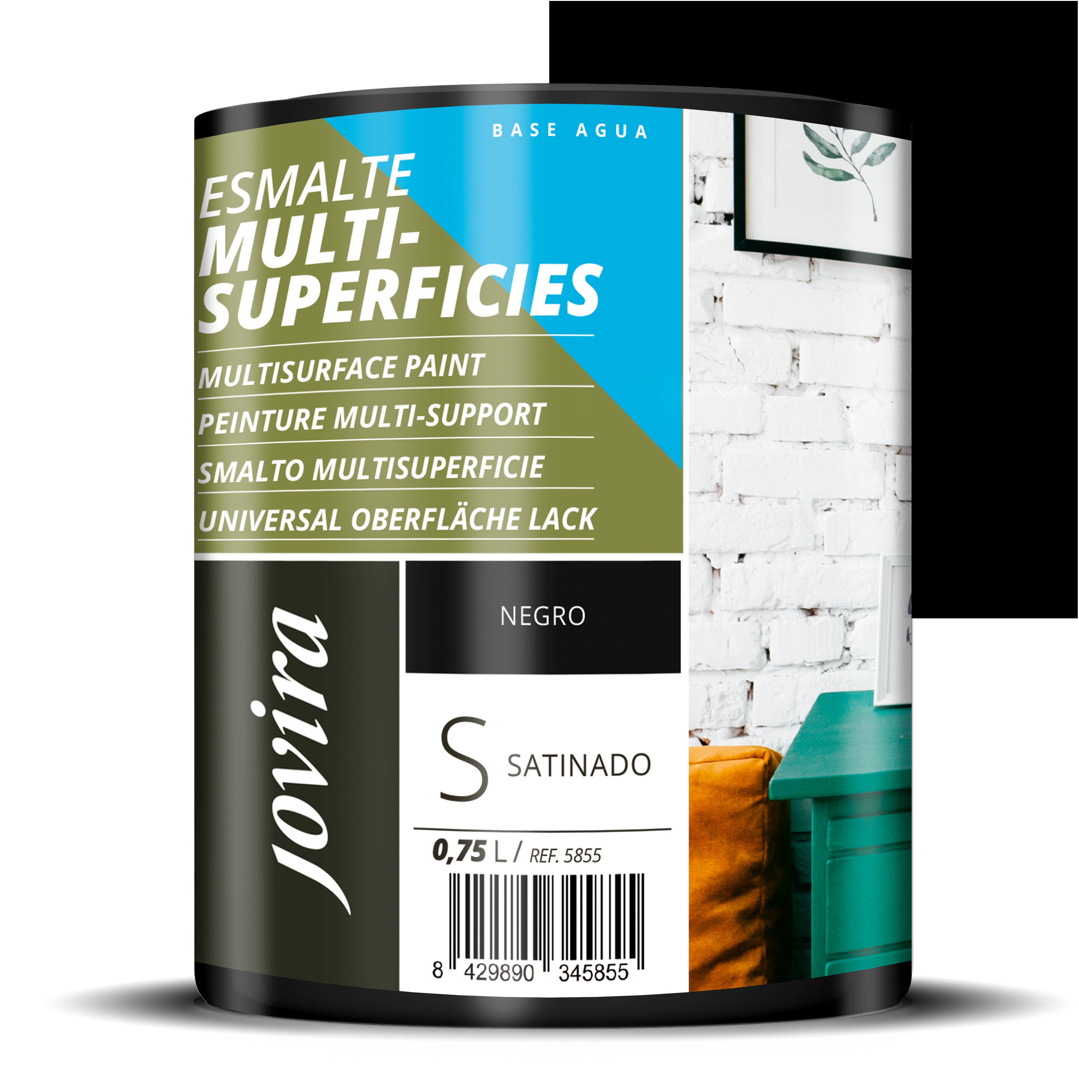Esmalte Multisuperficies al Agua Satinado. Decora y protege superficies de difícil adherencia.