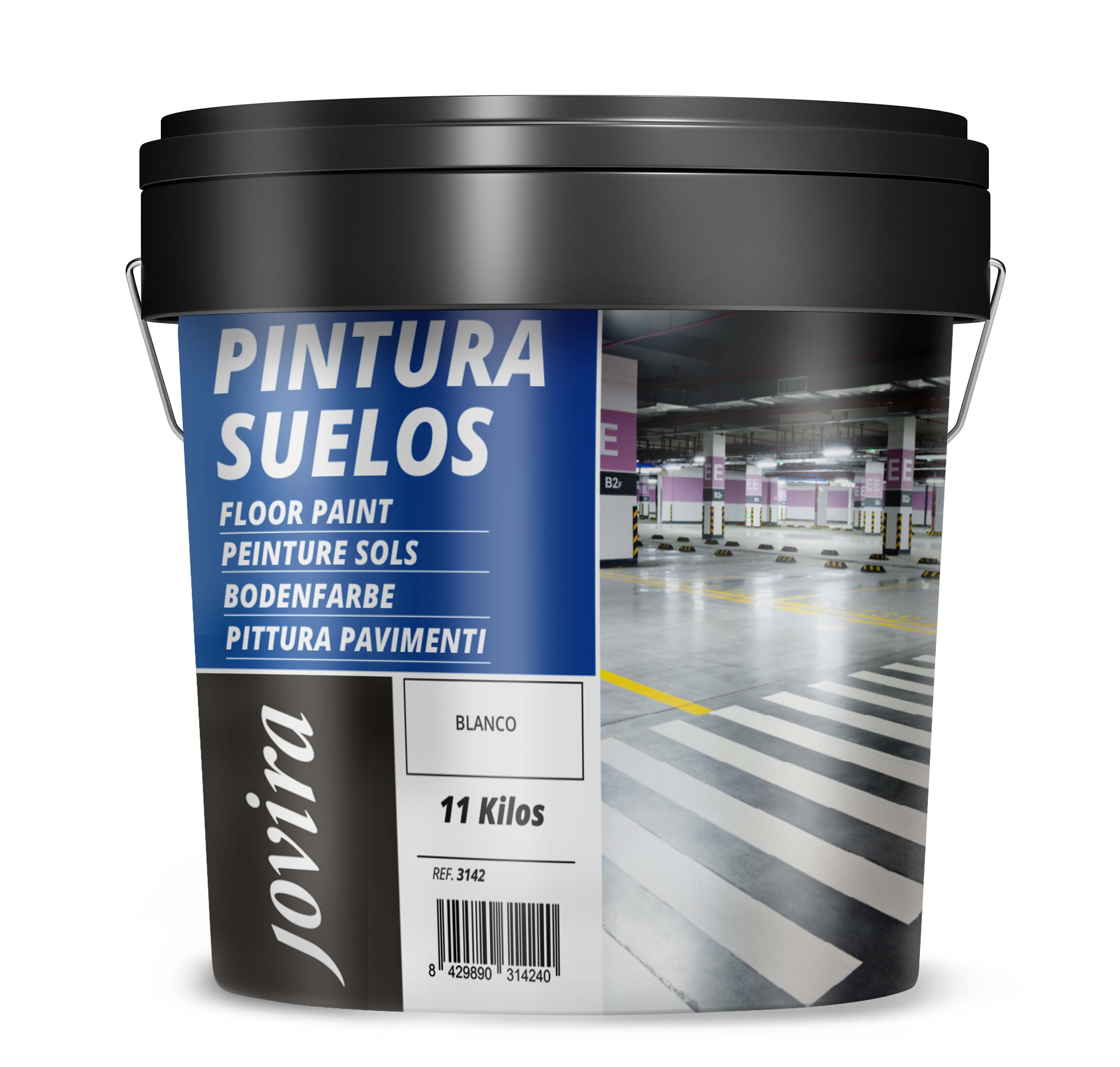 Pintura Suelos, Garajes y Pavimentos Deportivos en general, acabado Mate. Protege y decora las superficies de hormigón, cemento y asfalto.