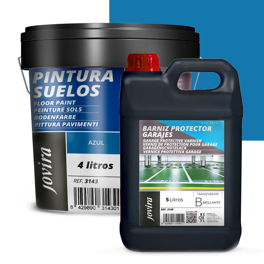 Pintura Suelos, Garajes y Pavimentos Deportivos en general, acabado Mate. Protege y decora las superficies de hormigón, cemento y asfalto.