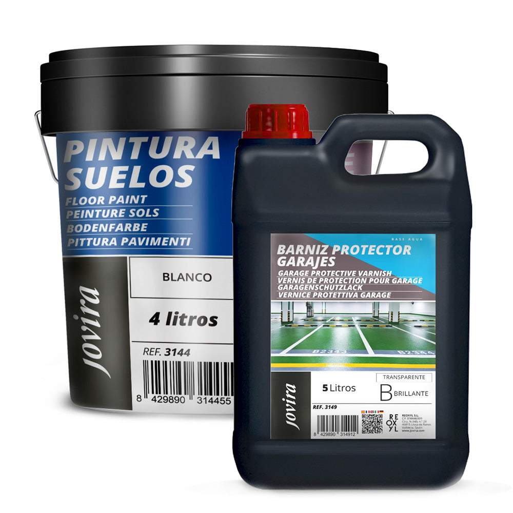 Pintura Suelos, Garajes y Pavimentos Deportivos en general, acabado Mate. Protege y decora las superficies de hormigón, cemento y asfalto.