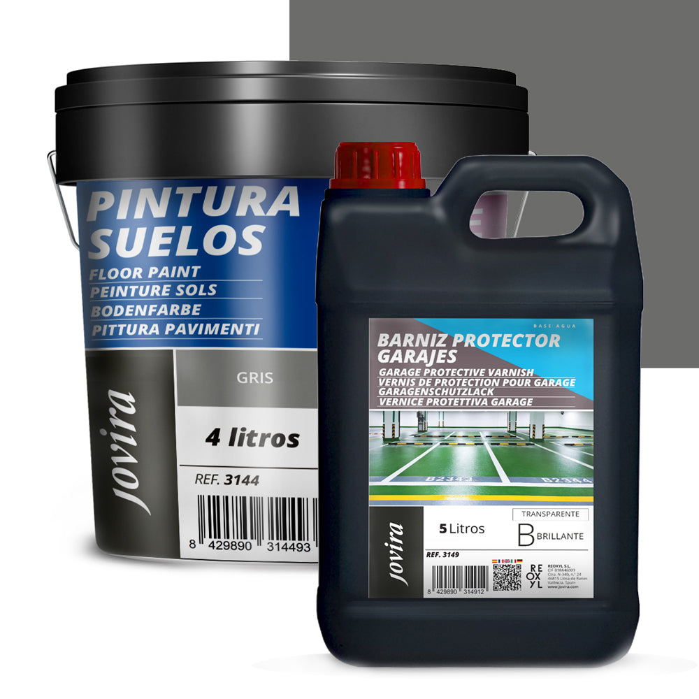 Pintura Suelos, Garajes y Pavimentos Deportivos en general, acabado Mate. Protege y decora las superficies de hormigón, cemento y asfalto.