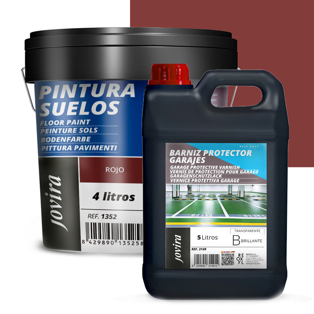 Pintura Suelos, Garajes y Pavimentos Deportivos en general, acabado Mate. Protege y decora las superficies de hormigón, cemento y asfalto.