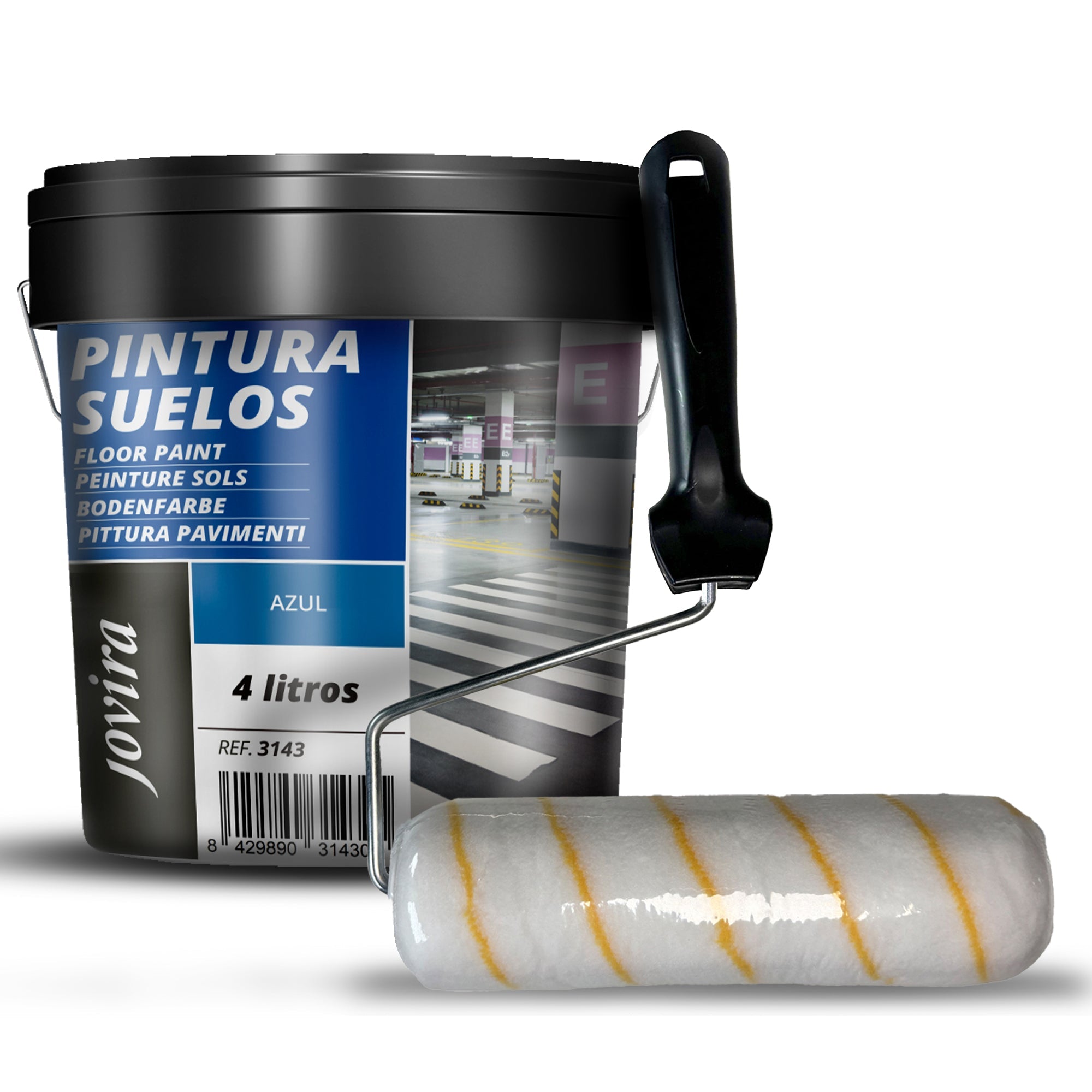 Pintura Suelos, Garajes y Pavimentos Deportivos en general, acabado Mate. Protege y decora las superficies de hormigón, cemento y asfalto.