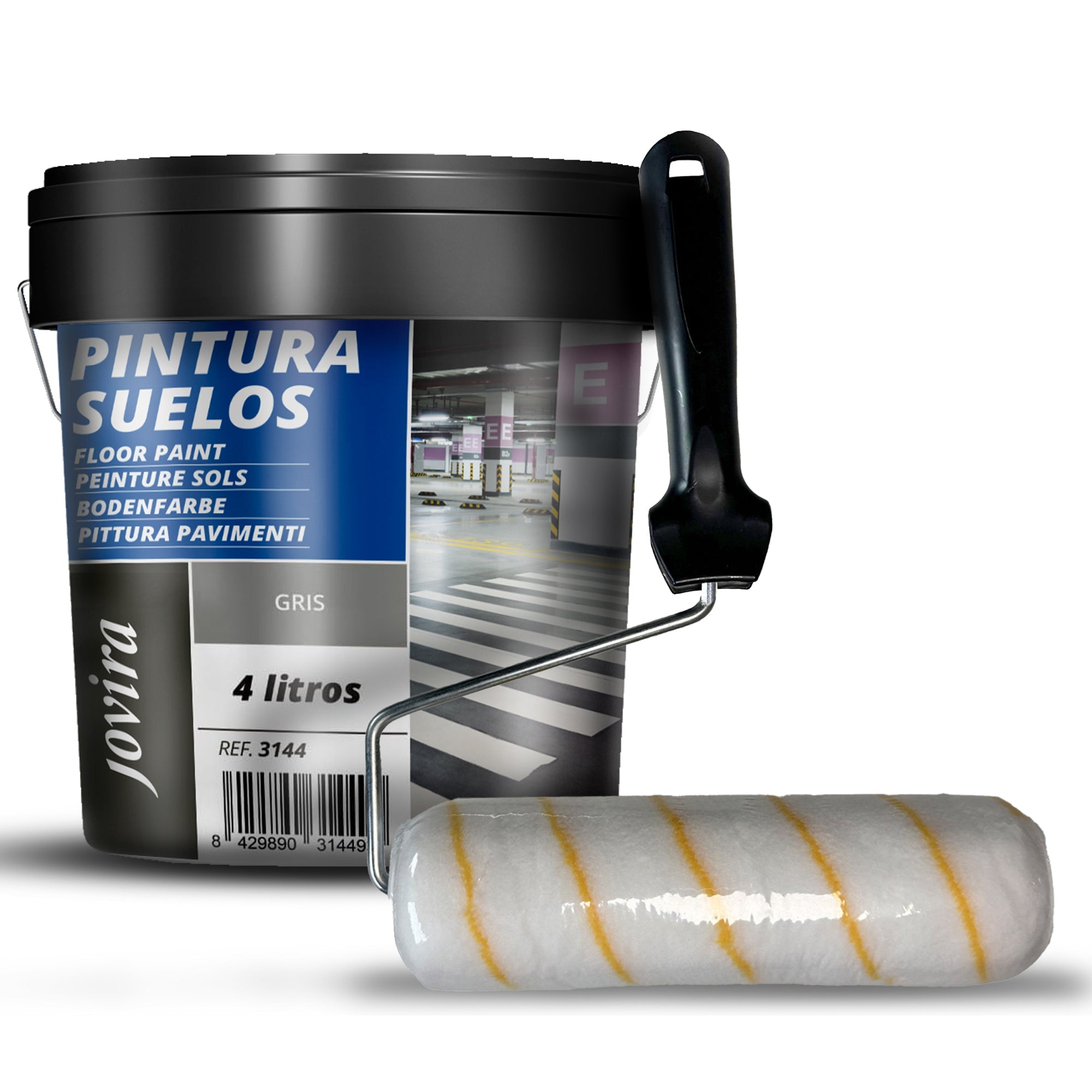 Pintura Suelos, Garajes y Pavimentos Deportivos en general, acabado Mate. Protege y decora las superficies de hormigón, cemento y asfalto.