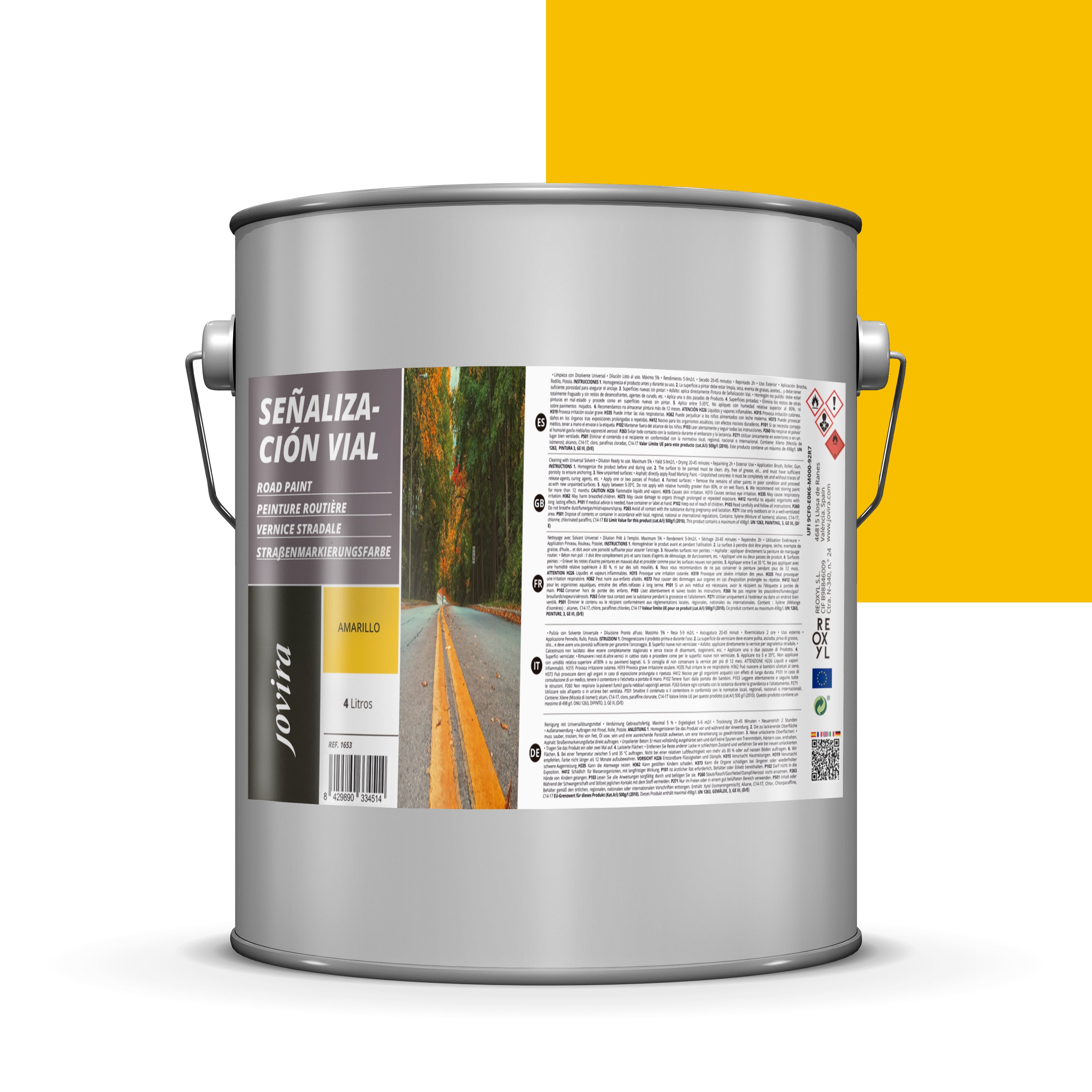 Pintura Señalización Vial. Pintura especial para la señalización del tráfico, ideal para pasos de peatones, aparcamientos, bordillos, vados