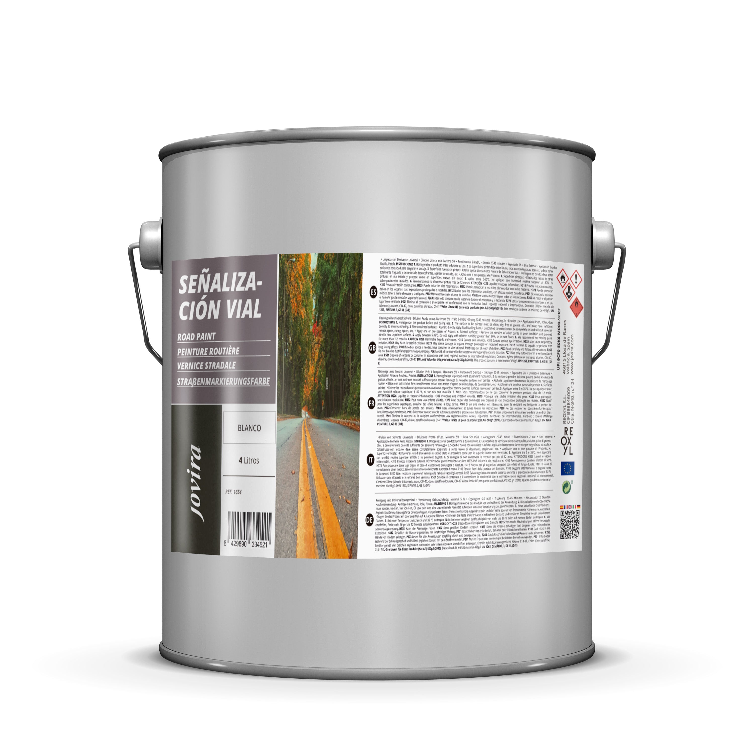 Pintura Señalización Vial. Pintura especial para la señalización del tráfico, ideal para pasos de peatones, aparcamientos, bordillos, vados