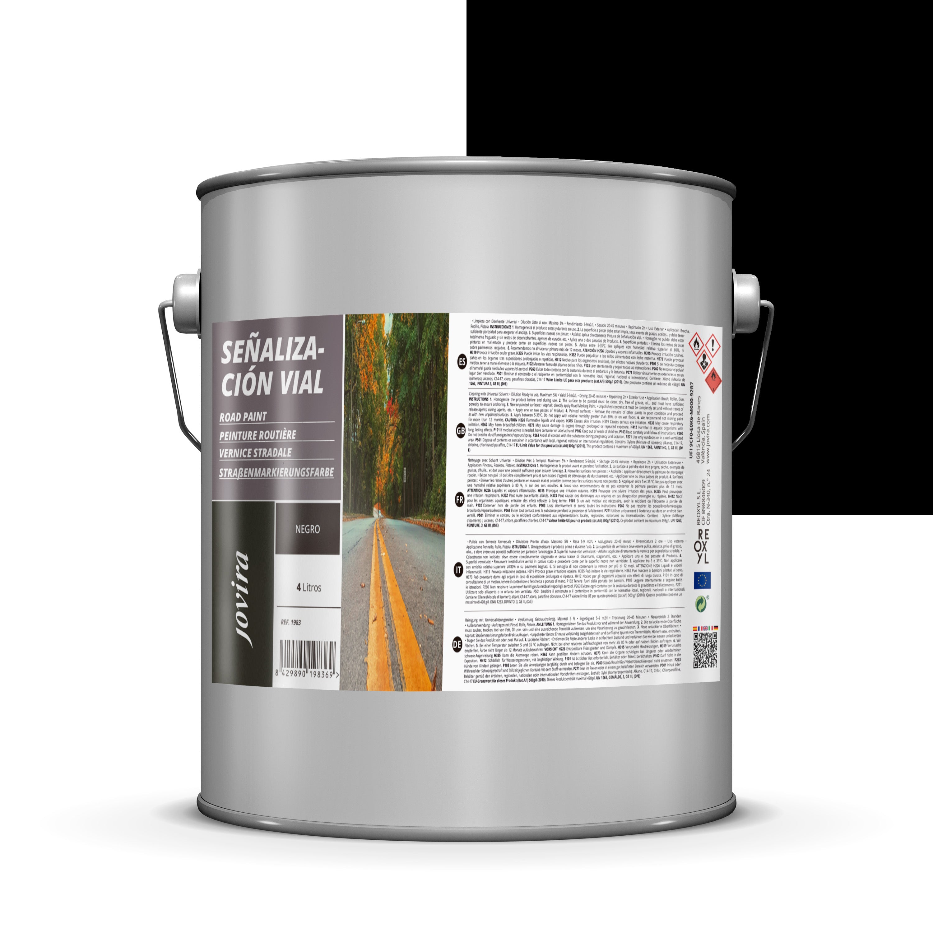 Pintura Señalización Vial. Pintura especial para la señalización del tráfico, ideal para pasos de peatones, aparcamientos, bordillos, vados