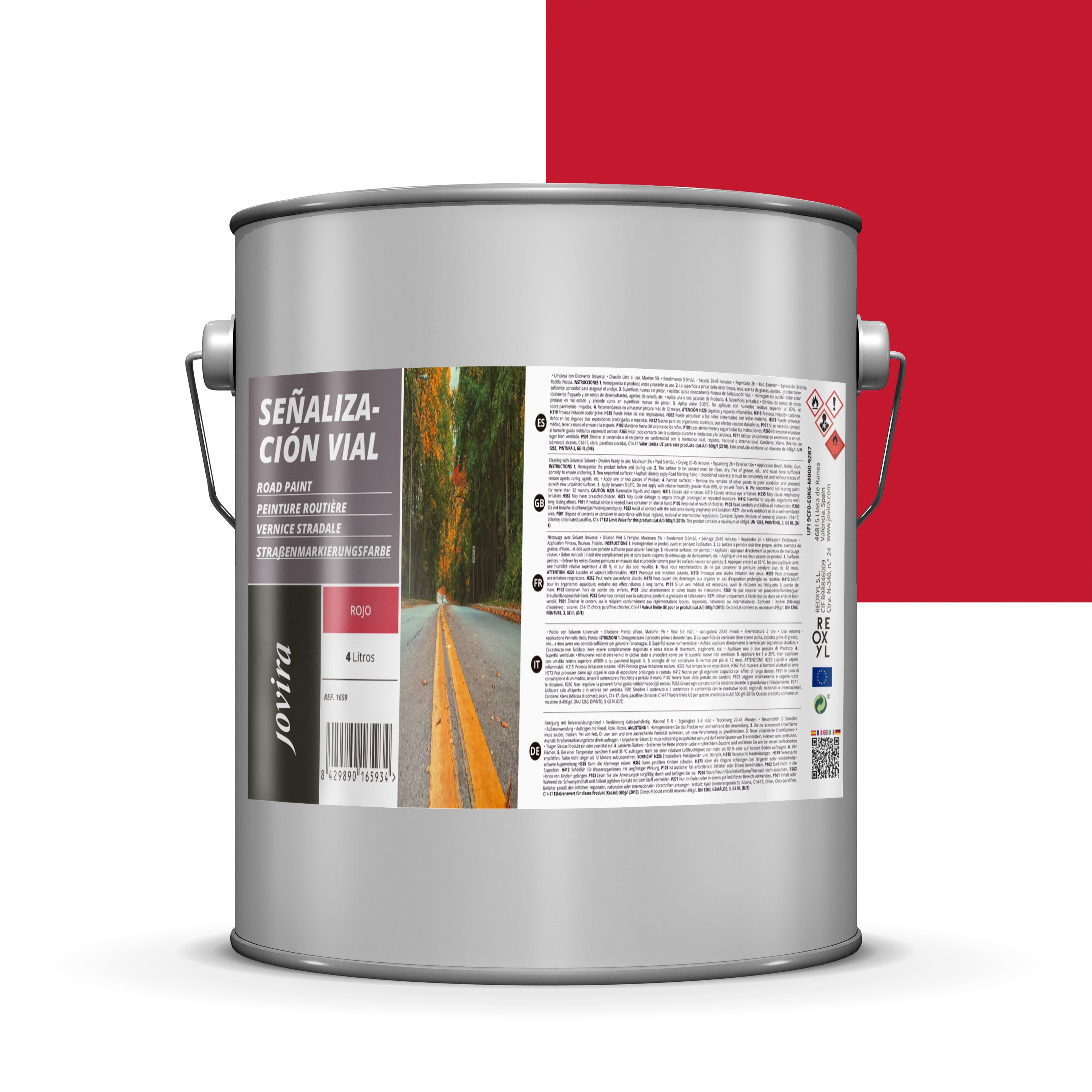 Pintura Señalización Vial. Pintura especial para la señalización del tráfico, ideal para pasos de peatones, aparcamientos, bordillos, vados