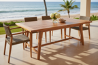 hazme una mesa de madera expuestas a climas costeros elegante